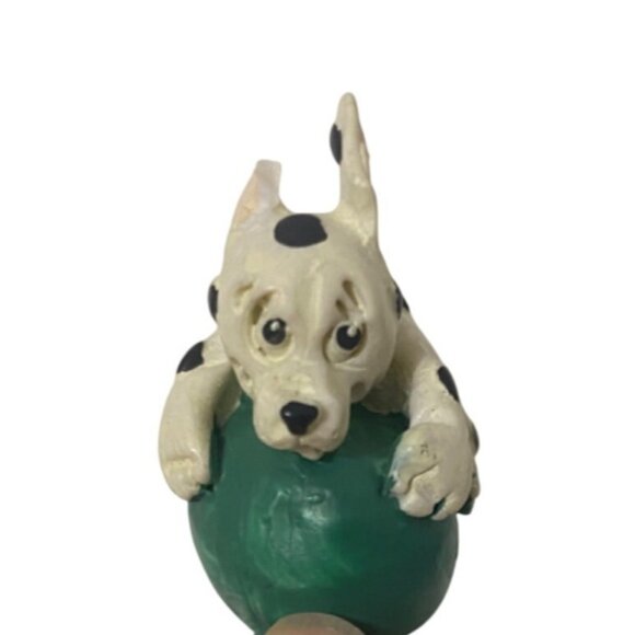 Dalmatian Puppy Christmas Ornament With Green Ball 2" - Picture 4 of 5